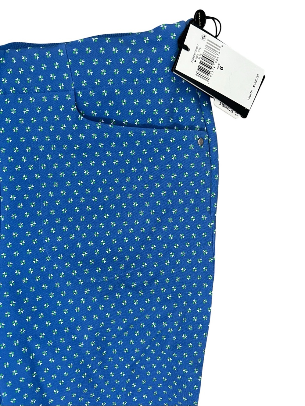 RLX Ralph Lauren Women’s Blue Floral Golf Pants Skinny Stretch NWT - Picture 4 of 10